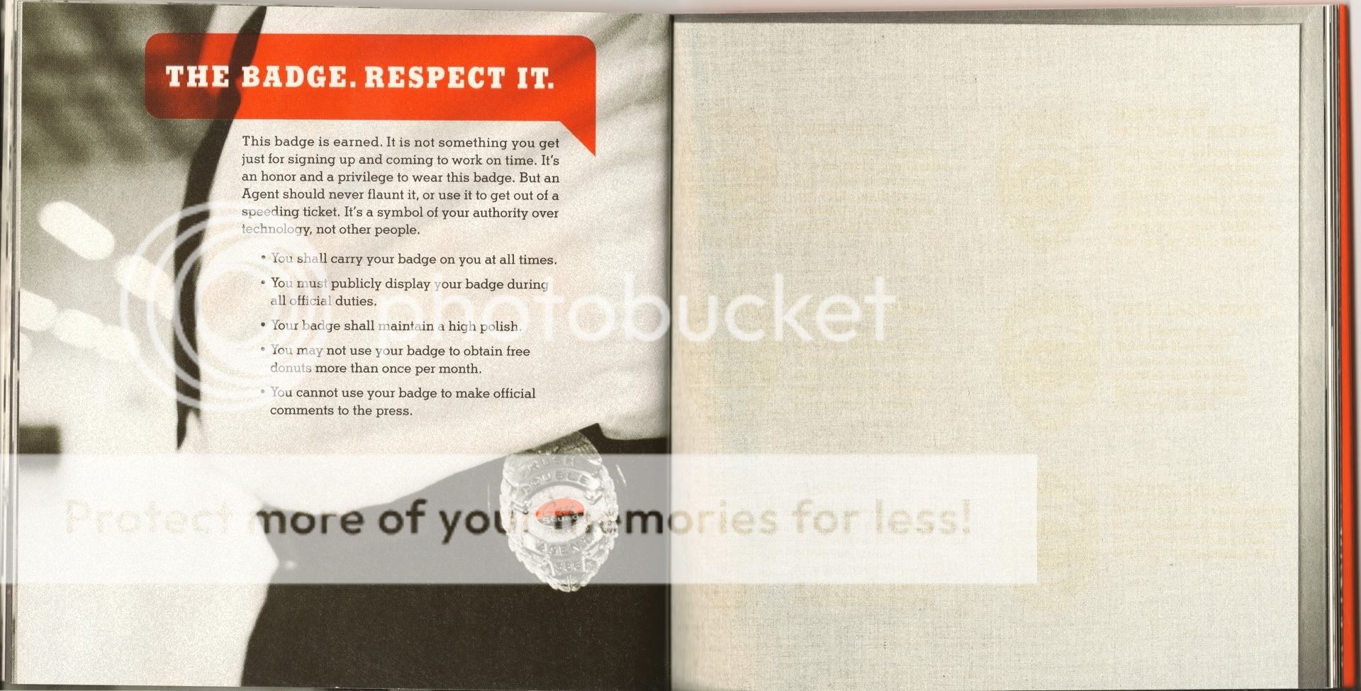 The Badge. Respect it. © Agent2214 the respect principle what men secretly want